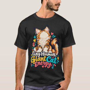 Camiseta Arte Colorido de Maine Coon   Energía de Gato Huma