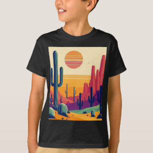 Camiseta Arte colorido del desierto del sudoeste