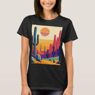Camiseta Arte colorido del desierto del sudoeste