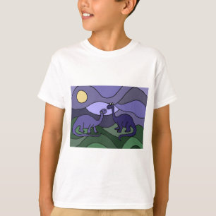 Camiseta Arte colorido del dinosaurio del Brontosaurus
