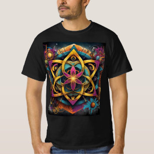 Camiseta Arte colorido - Diseño del patrón de flor espiritu