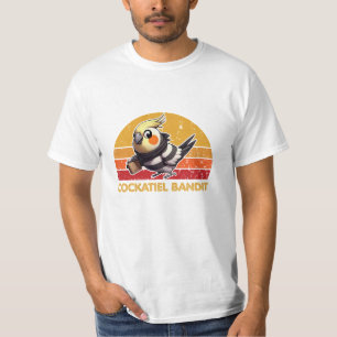 Camiseta Arte cómico de Cockatiel para los amantes de los p