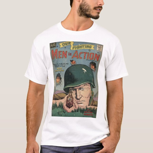 Camiseta Arte cómico de la época dorada - hombres en la (Anverso)