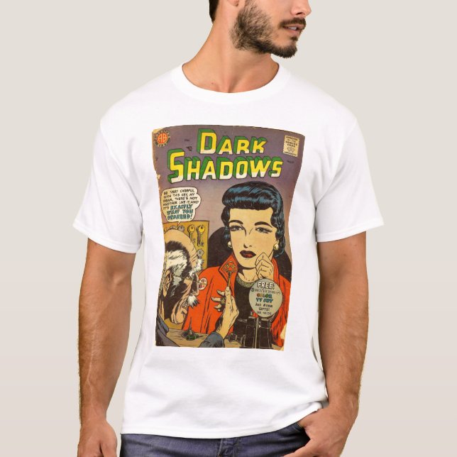 Camiseta Arte cómico de la época dorada - sombras oscuras (Anverso)