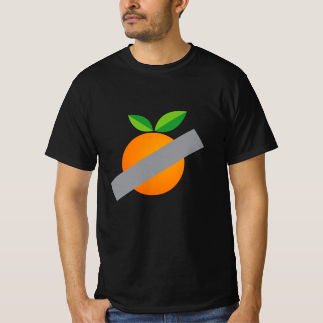 Camiseta Arte cómico de naranja con cinta adhesiva (Anverso)