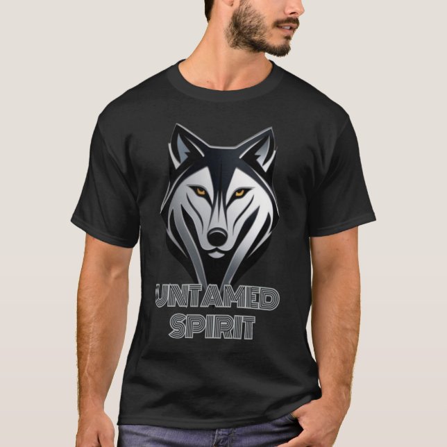 Camiseta Arte con el logotipo del Lobo Plateado Negro y Met (Anverso)