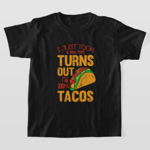 Camiseta Arte con palabras de ADN de taco divertido