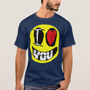 Camiseta Arte con palabras de cara sonriente Te amo Te quie