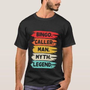 Camiseta Arte con palabras de llamador de bingo genial