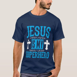 Camiseta Arte con palabras de Superhéroe Jesús lindo