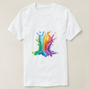 Camiseta Arte conceptual de pintura colorida Diseño artísti