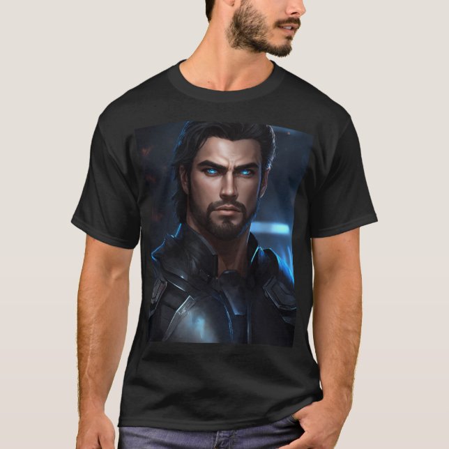 Camiseta arte conceptual de un hombre apuesto (Anverso)