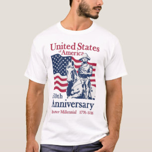 Camiseta Arte Conmemorativo del 250 Aniversario de los Esta