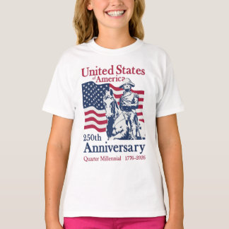 Camiseta Arte Conmemorativo del 250 Aniversario de los Esta