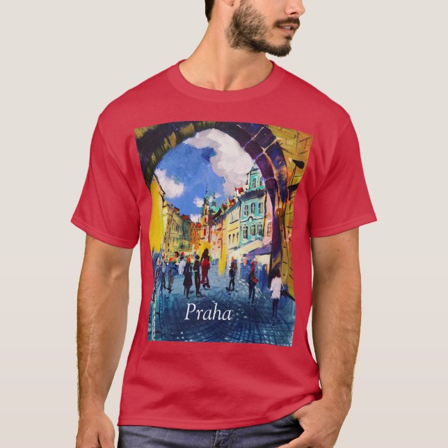 Camiseta Arte contemporáneo , pintura , Praga (Anverso)