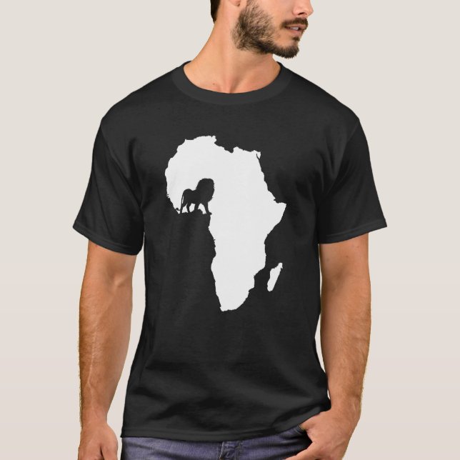 Camiseta Arte continental africano viaja por arte safari en (Anverso)