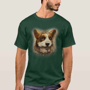 Camiseta Arte Corgi Surreal Steampunk, Perro Lover 98