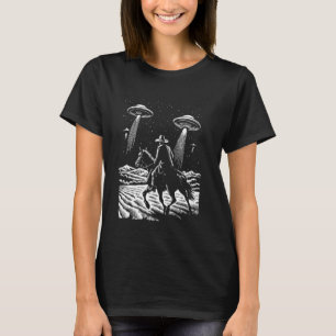 Camiseta Arte Cósmico de Ciencia Ficción Retro del Oeste Es