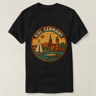 Camiseta Arte costero de Kiel Alemania