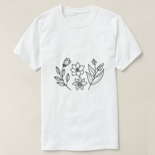 Camiseta Arte creativo en estilo blanco y negro