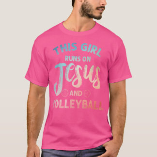 Camiseta Arte Cristiano De Voleibol Para Mujeres Chicas Vol