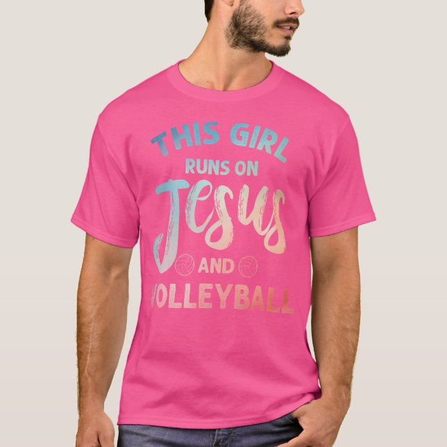 Camiseta Arte Cristiano De Voleibol Para Mujeres Chicas Vol (Anverso)