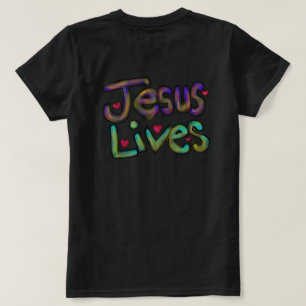 Camiseta Arte Cristiano Dibujado a Mano Jesús Vive 