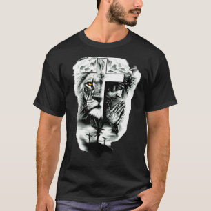 Camiseta Arte cristiano-jesus la cruz León de judah Classi