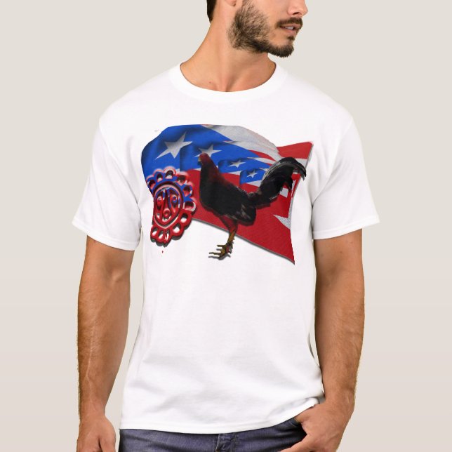 Camiseta Arte Cultura, Gallos de PR (Anverso)