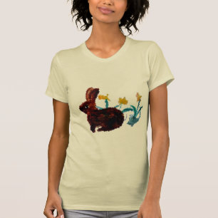 Camiseta Arte Daffodil de Conejo Cuto