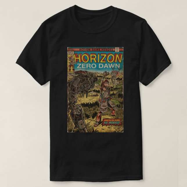 Camiseta Arte de abanico de portada cómica Horizon Zero Daw (Diseño del anverso)