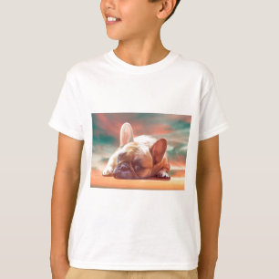 Camiseta Arte de acuarela de adorable bulldog francés