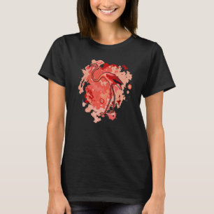Camiseta Arte de acuarela de ave flamenco rosa  