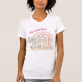 Camiseta Arte de acuarela de elefante rosa suave