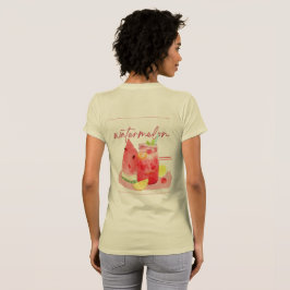 Camiseta Arte de Acuarela de Limonada de Sandía