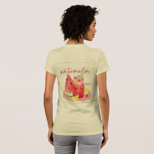 Camiseta Arte de Acuarela de Limonada de Sandía