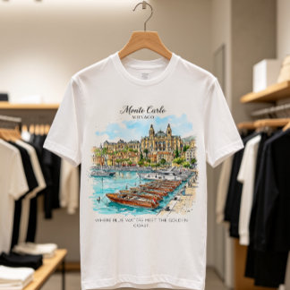 Camiseta Arte de acuarela de Montecarlo Mónaco