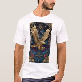 Camiseta arte de águila dorada celestial