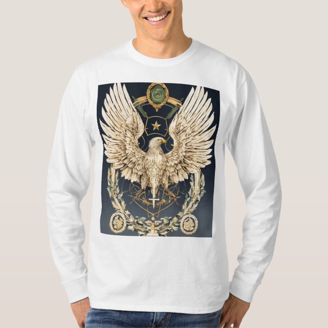 Camiseta "Arte de águila majestuosa: símbolo de libertad y  (Anverso)