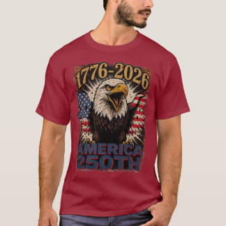 Camiseta Arte de águila y bandera americana