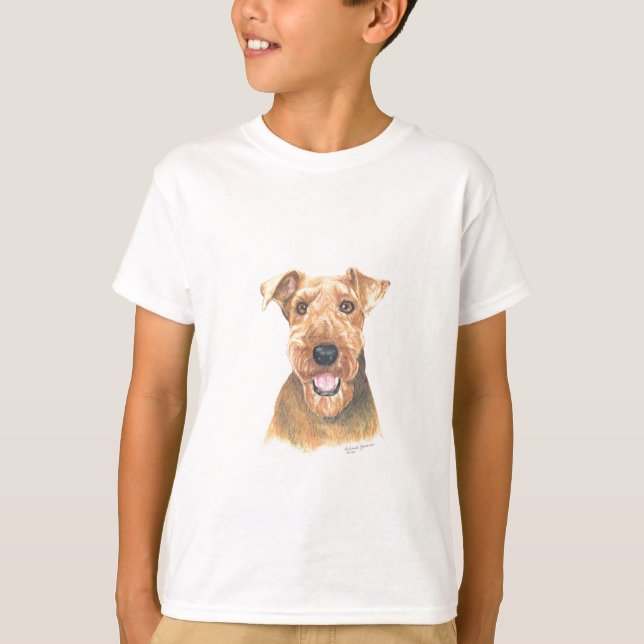 Camiseta Arte de Airedale Terrier (Anverso)