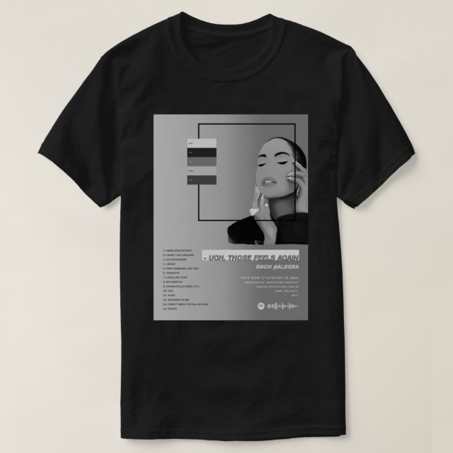 Camiseta Arte de álbum Snoh Adescriph (Diseño del anverso)