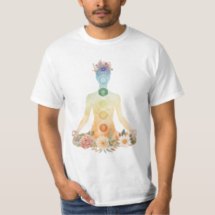 Camiseta Arte de alineación de chakras – Energía suave y ra