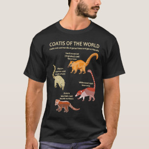 Camiseta Arte de animales de las especies Coati y Coatimund