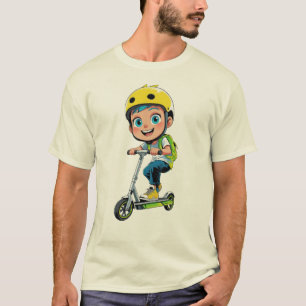 Camiseta Arte de Anime de Chico Skater Genial