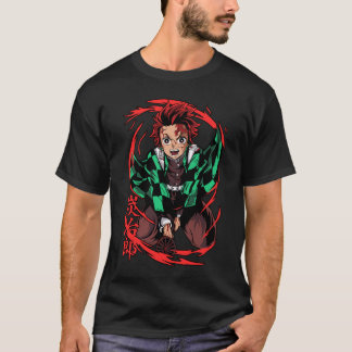 Camiseta Arte de Anime de Tanjiro Respiración del Sol