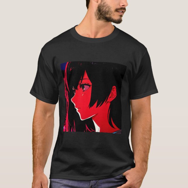 Camiseta Arte de anime oscuro estético - Portador de caract (Anverso)