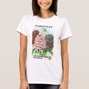 Camiseta Arte de antiguo paquete de semillas, flores de jar
