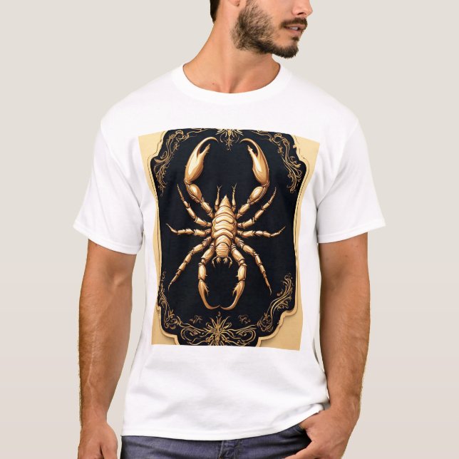Camiseta Arte de Araña Dorada de Lujo (Anverso)