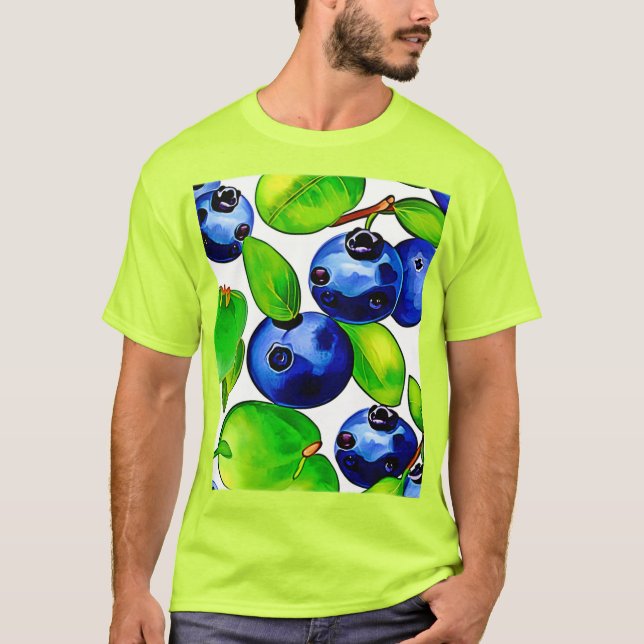 Camiseta Arte de arándano fresco (Anverso)